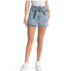 GRLFRND High Waisted Brynn Jean Shorts with Jean Belt (Size 28)